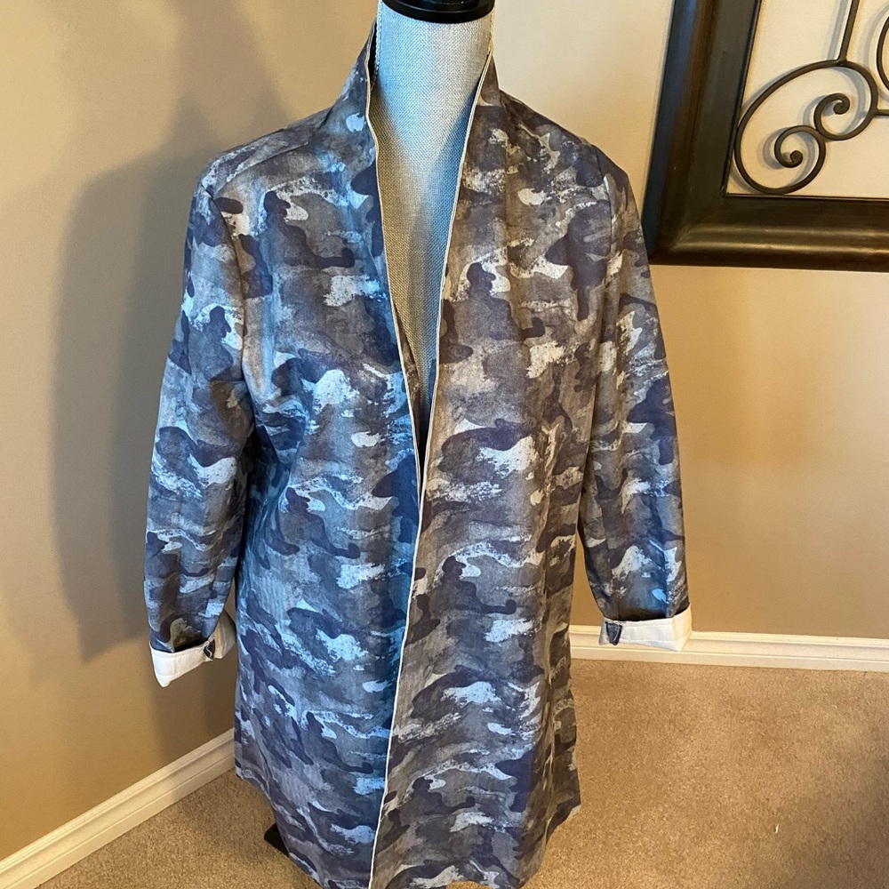 Blue Camouflage Military Field Jacket